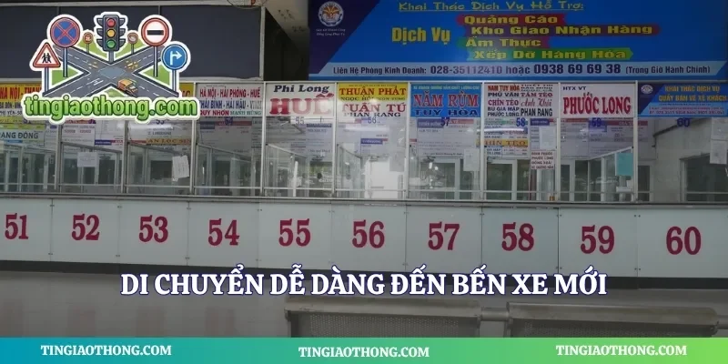Di chuyển dễ dàng đến bến xe mới