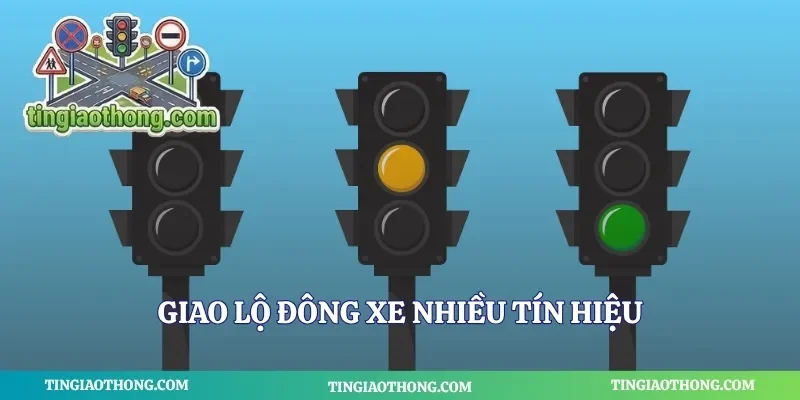 Giao lộ đông xe nhiều tín hiệu